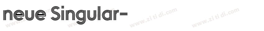 neue Singular字体转换 neue Singular字体转换